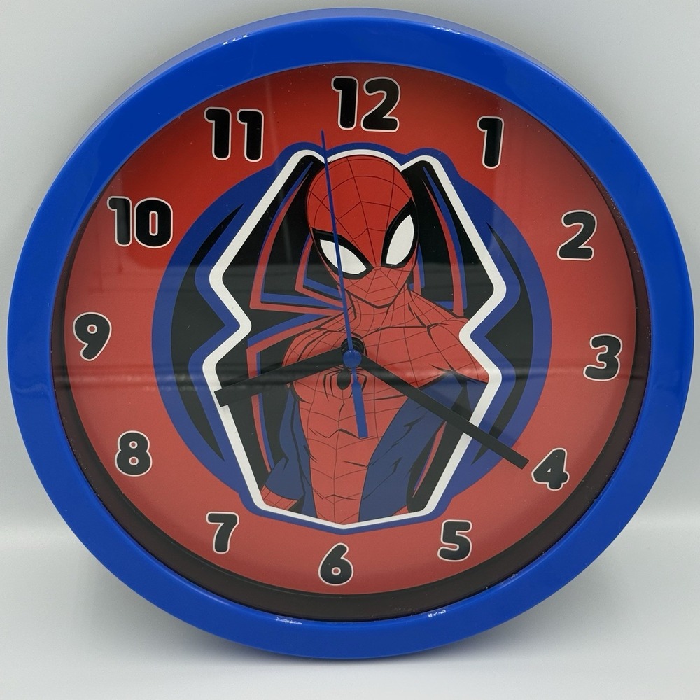 Marvel Spiderman Wall Clock Analog 10" Diameter SPD3589 Works